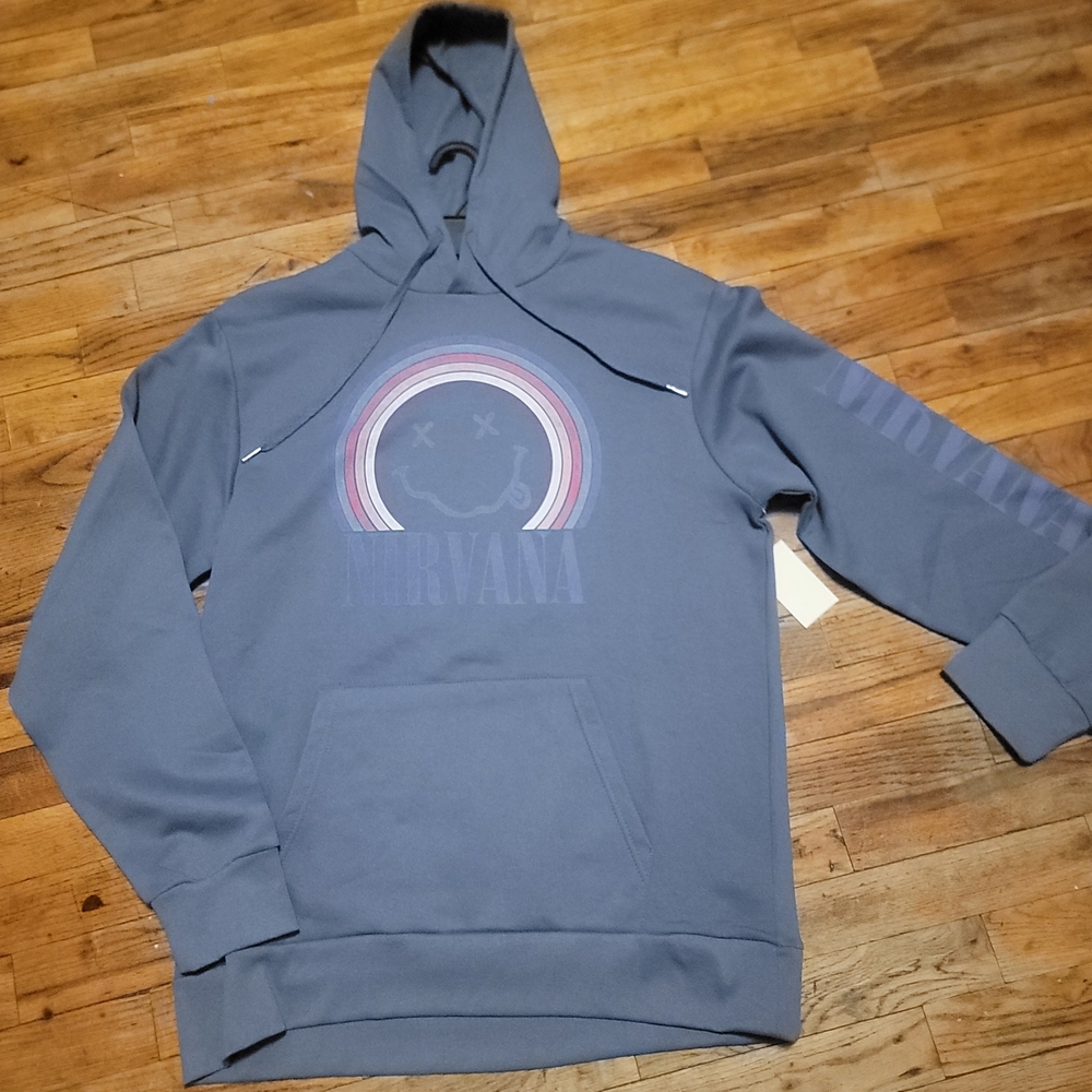 New Nirvana Blue Hoodie Unisex Men Women Jacket Smile